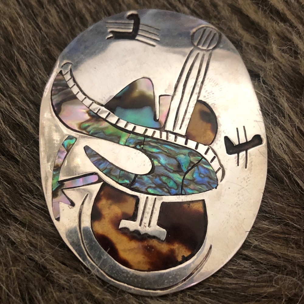 Vintage mid century Taxco 925 sterling brooch